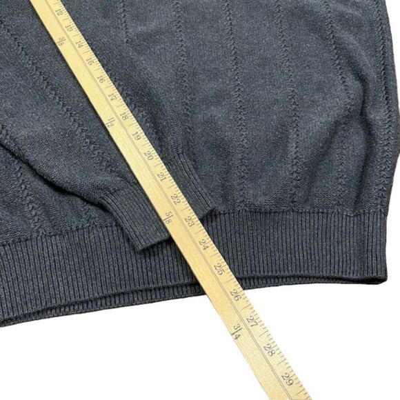 Tommy Bahama 100% Cotton Sweater Light Knit Navy Blue V-Neck Men's Medium - Picture 6 of 12